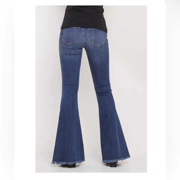 JUST IN/ MARLIE HIGH RISE DISTRESSED BELL BOTTOM DENIM - Picture 5 of 11